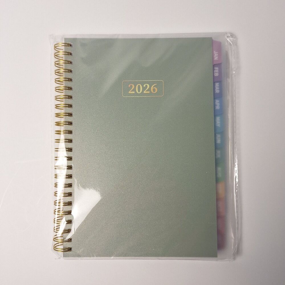 Monthly Planner 2026-2027 Jan - Dec Light Green NEW